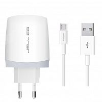 фото товару СЗУ Jellico B25 1USB 2.1А + microUSB cable White