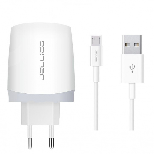 фото товару СЗУ Jellico B25 1USB 2.1А + microUSB cable White