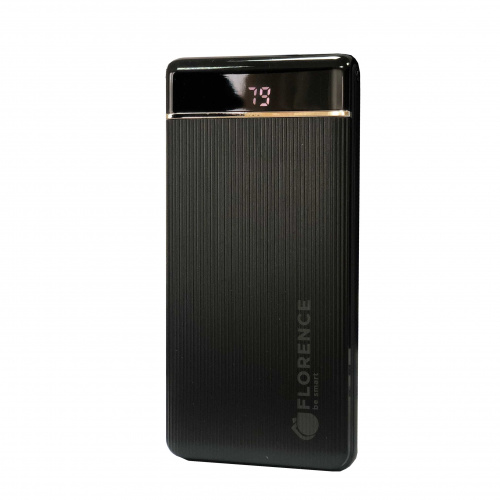 фото товару УМБ FLORENCE TURBO Li-Pol 10000mAh (75%) LCD Black (FL-3023-K)