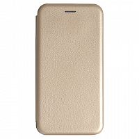 фото товару Чехол-книжка Premium Leather Case Samsung A8 Plus (2018) A730 gold (тех.пак)