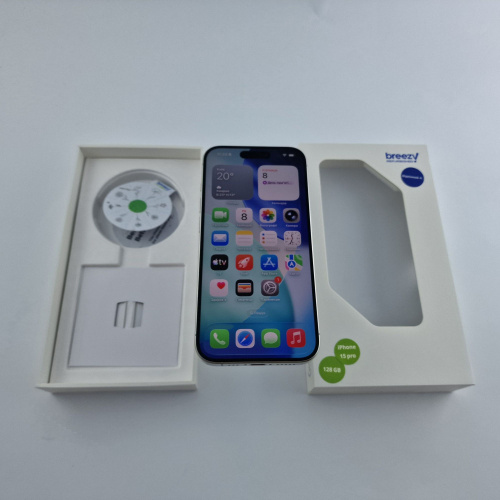 Apple iPhone 15 Pro 128 GB White Titanium фото товару Apple iPhone 15 Pro 128 GB White Titanium