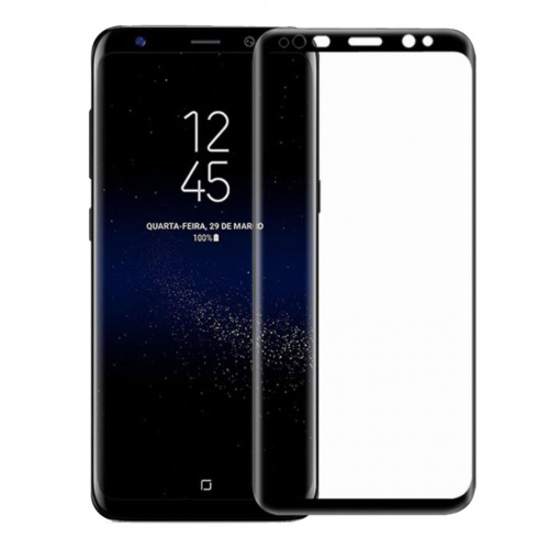 фото товару Захисне скло 4D Samsung S8 Black (тех.пак)