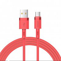 фото товару Дата кабель Joyroom Silicone S-1224N2 microUSB 1.2m 2.4A Red