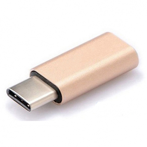 фото товару Адаптер Jellico microUSB to Type-C gold