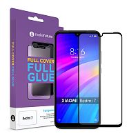 фото товару Захисне скло MakeFuture Xiaomi Redmi 7 Full Cover (full glue) Black