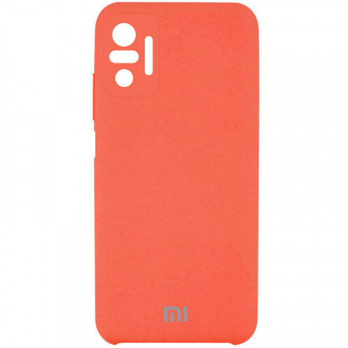 Накладка Silicone Case High Copy Xiaomi Redmi Note 10/10 Pro (2020) Orange фото товару Накладка Silicone Case High Copy Xiaomi Redmi Note 10/10 Pro (2020) Orange