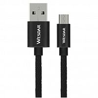 фото товару Дата кабель Wesdar T1 microUSB 2m 2A Black