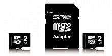 фото товару Silicon Power MicroSD 2GB +SD adapter