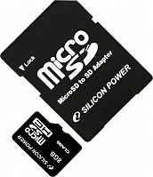 фото товару Silicon Power MicroSDHC 8GB Class 4 +SD adapter