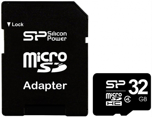 фото товару Silicon Power MicroSDHC 32GB+SD adapter (class 4)