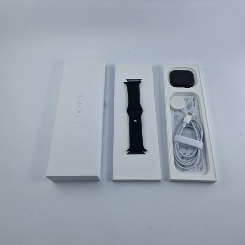 Apple Watch Series 10 GPS, 46mm, Jet Black, Black Sport Band, M/L фото товару Apple Watch Series 10 GPS, 46mm, Jet Black, Black Sport Band, M/L