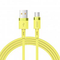 фото товару Дата кабель Joyroom Silicone S-1224N2 microUSB 1.2m 2.4A Yellow
