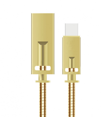 фото товару Дата кабель Wesdar T18 microUSB 1m metal Gold