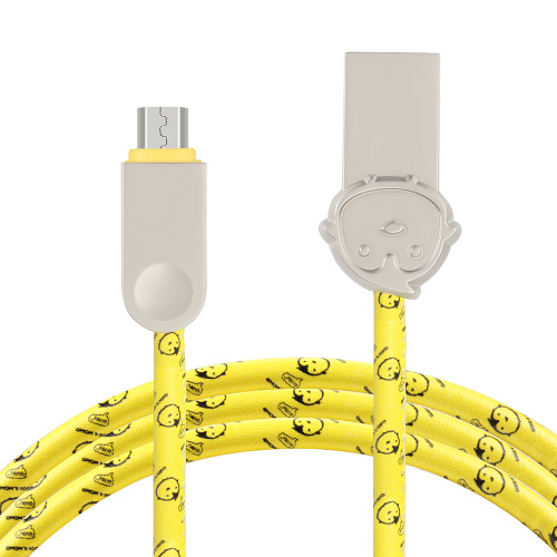 Дата кабель Wesdar M6 microUSB 1m 2A Yellow фото товару Дата кабель Wesdar M6 microUSB 1m 2A Yellow