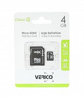 фото товару Verico MicroSDHC 4GB Class 4+SD adapter