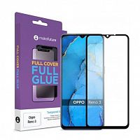 фото товару Захисне скло MakeFuture Oppo Reno3 Full Cover (full glue) Black