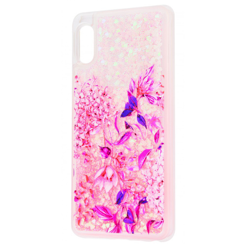 фото товару Накладка TPU Lively Glitters Samsung A10 (2019) A105F purple flowers (тех.пак)