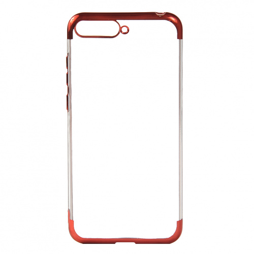 фото товару Накладка Florence силиконовая (TPU) Electroplating Huawei Y6 (2018) red (тех.пак)