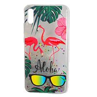 фото товару Накладка TPU Lively Glitters Xiaomi Redmi 7A Flamingo Silver (тех.пак)