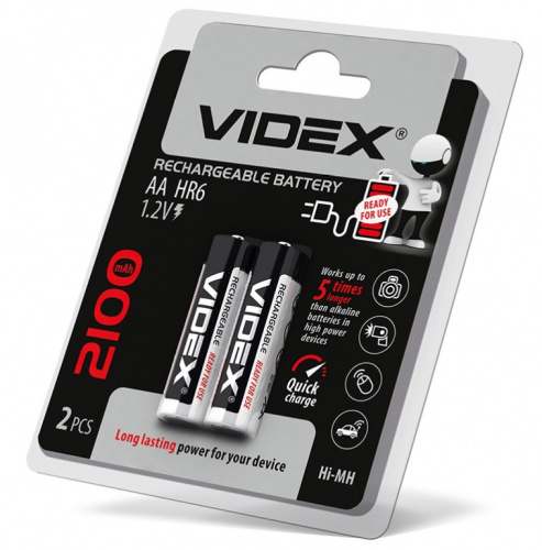 фото товара Акумулятор Videx  HR6 2100mAh, 1.2V, 2 шт упак