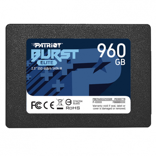фото товару SSD 960GB Patriot Burst Elite 2.5" 7mm SATAIII TLC 3D