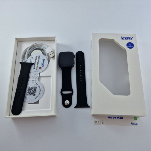 Apple Watch Series 9 GPS, 45mm, Midnight, Midnight Sport Band, M/L фото товару Apple Watch Series 9 GPS, 45mm, Midnight, Midnight Sport Band, M/L