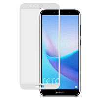 фото товару Захисне скло Florence (full glue) Huawei Y6 Prime (2018) Full Cover White (тех.пак)