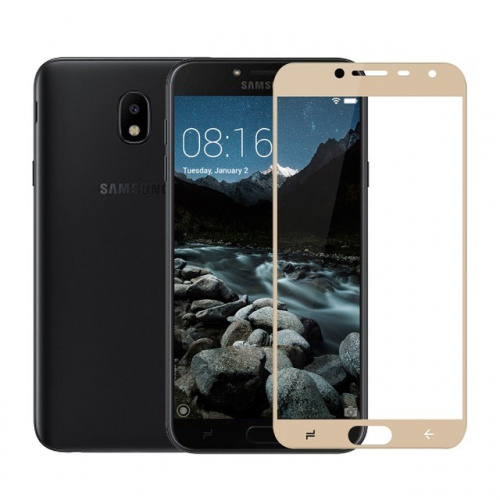 фото товару Захисне скло Florence Samsung J4 (2018) J400 Full Cover Gold (тех.пак)