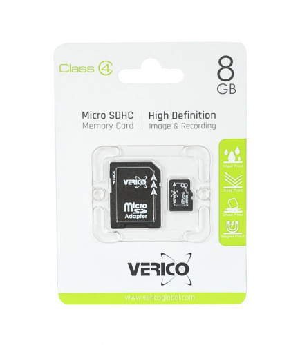 фото товару Verico MicroSDHC 8GB Class 4+SD adapter