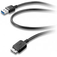 фото товару Дата кабель Cellular Line microUSB 3.0 black (USBDATACMICROUSB30)