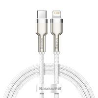фото товару Дата кабель BASEUS Cafule Metal CATLJK-A02 Type-C to Lightning 1m PD 20W White