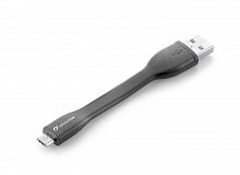 фото товару Дата кабель Cellularline microUSB 10cm Flexy black (USBDATAFLEXMUSBK)