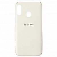 фото товару Накладка Original Silicone Joy touch Samsung A20S (2019) A207F White (тех.пак)