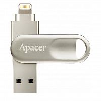 фото товара Apacer USB 64Gb AH790 Dual Lightning Silver USB 3.1