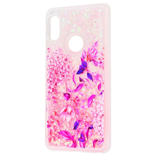 фото товару Накладка TPU Lively Glitters Samsung A20 (2019) A205F/A30 (2019) A305F purple flowers (тех.пак)