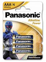 фото товара Батарейка Panasonic Alkaline Power AAA LR03 4шт./уп. (Power Rangers)