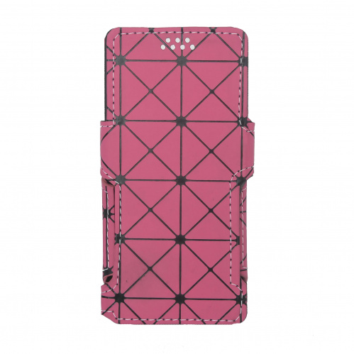 фото товару Чохол-книжка SC широкоформатна (18:9) універсальна 5.8' RHOMB with magnet Pink (тех.пак)