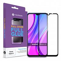 фото товару Захисне скло MakeFuture Xiaomi Redmi 9 Full Cover (full glue) Black