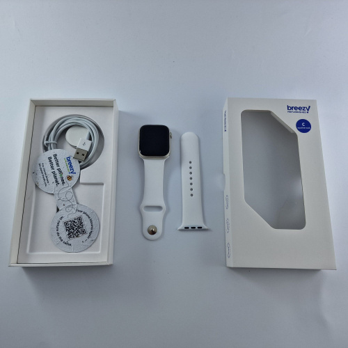 фото товару Apple Watch Series 9 GPS, 45mm, Starlight, Stone Sport Band, M/L