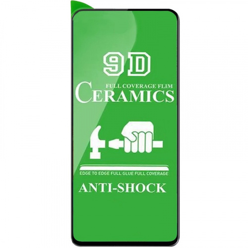 фото товару Захисне скло Full Glue Ceramics Anti-shock Glass Xiaomi Redmi Note 10/10S (2021) Black (тех.пак)