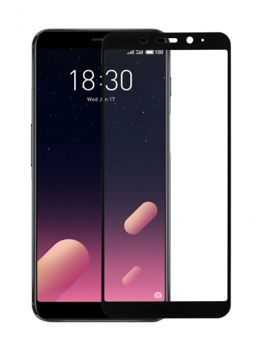 фото товару Захисне скло MakeFuture Meizu M6s Full Cover (full glue) Black