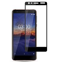 фото товару Захисне скло Florence (full glue) Nokia 3.1 Full Cover Black (тех.пак)