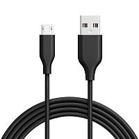 фото товару Дата кабель microUSB 1m 2A Black (bulk, 20шт)