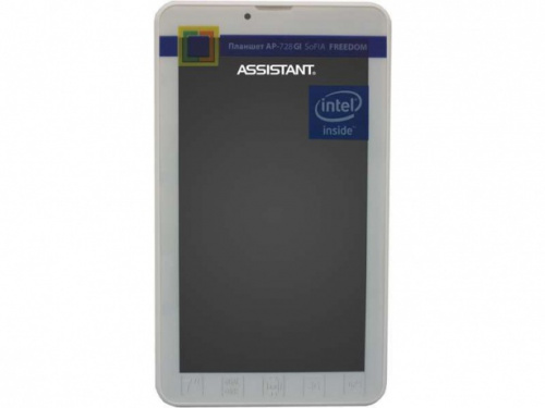 фото товару Планшет Assistant AP-728G White 7", IPS, Dual Core, 1.0Ghz,1Gb/8Gb, BT4.0, 802.11 b/g, GPS, 0.3MP/2MP, Android 4.4,