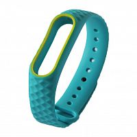 фото товара Ремінець для Mi Band 2 Rhomb Design Tiffany/Yellow