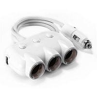 фото товару АЗУ Joyroom C-M206 2USB + Cigarette Lighter 3.1A White