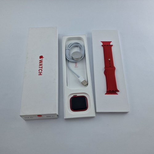 Apple Watch Series 9 GPS, 41mm, (PRODUCT)RED, (PRODUCT)RED Sport Band, M/L фото товару Apple Watch Series 9 GPS, 41mm, (PRODUCT)RED, (PRODUCT)RED Sport Band, M/L