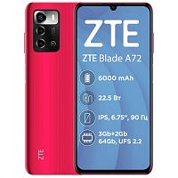 фото товару ZTE Blade A72 3/64GB Red