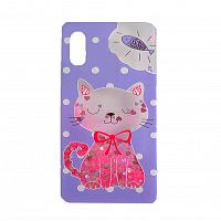 фото товару Накладка TPU Lively Glitters Xiaomi Redmi 7A Cat Lavander (тех.пак)