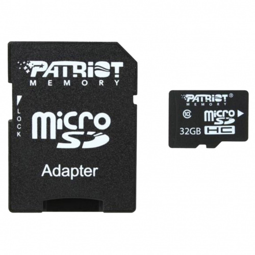 фото товару Patriot MicroSDHC 32GB UHS-I (Class 10) LX Series +SD adapter